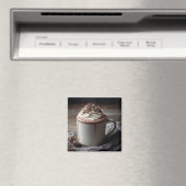 Cozy Hot Chocolate Whipped Cream Photo Magnet (In Situ (Geschirrspüler))