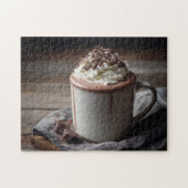 Cozy Hot Chocolate Whipped Cream Photo Puzzle (Horizontal)