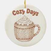 Cozy Hot Cocoa Warm Marshmallow Mug Holiday Keramik Ornament (Hinten)