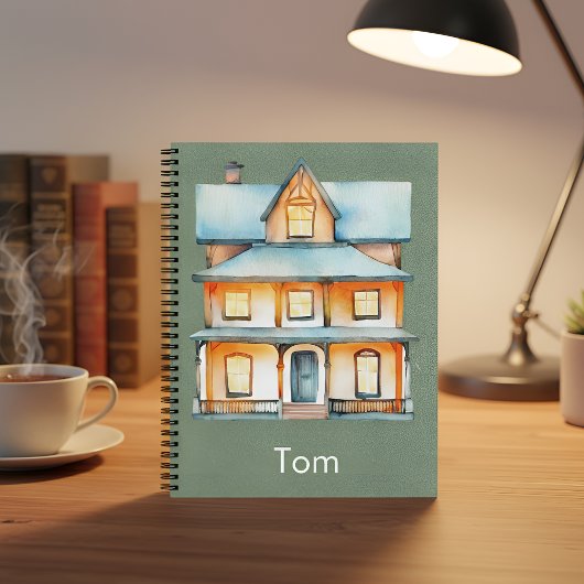 Cozy House Notebook – Warm Watercolor Home Design Notizblock