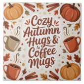 Cozy Hugs and Coffee Autumn Boho Fliese (Vorderseite)