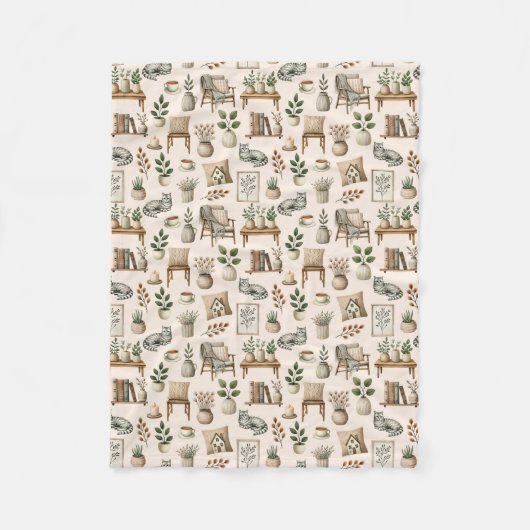 Cozy- Hygge- Design Fleecedecke (Vorderseite)