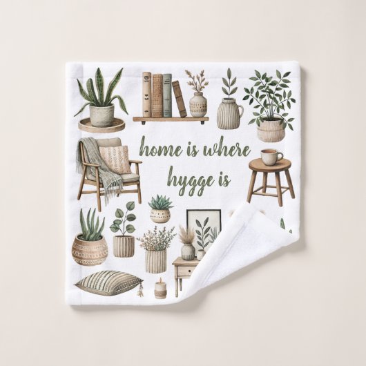 Cozy- Hygge- Design Waschlappen (Waschlappen)
