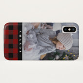 Cozy kariertes und Foto Case-Mate iPhone Hülle (Rückseite (Horizontal))