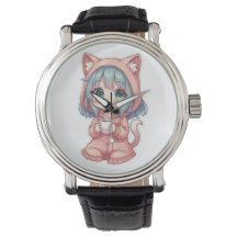 Cozy Kawaii Anime Mädchen mit Katzenpullover – Hei