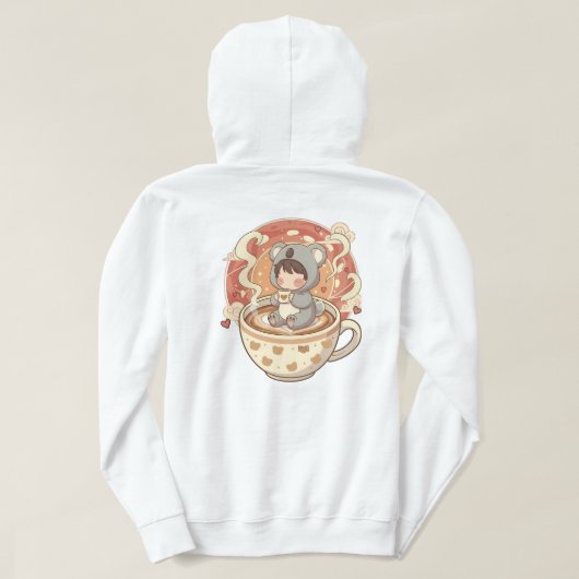Cozy Kawaii Chibi Koala Graphic Hoodie (Design Rückseite)