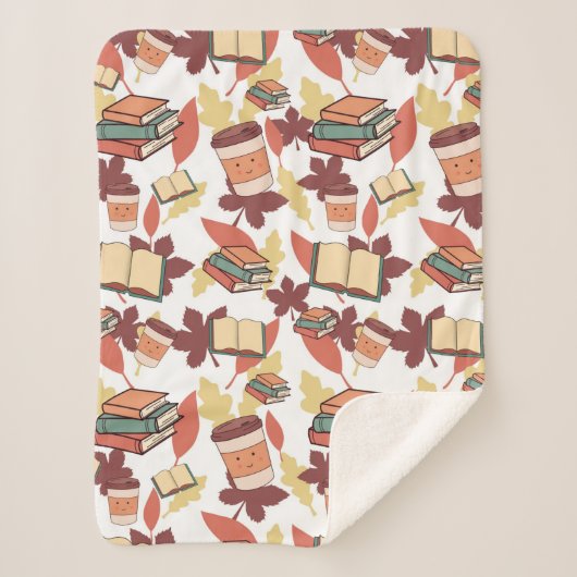 Cozy Kawaii Fall Vibes Sherpadecke (Vorderseite)