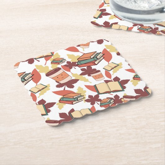 Cozy Kawaii Fall Vibes Untersetzer (angewinkelt)