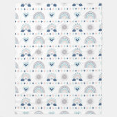 Cozy Kids Blanket Pastel Pink and Navy Vibes Fleecedecke (Vorderseite)