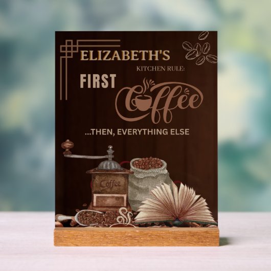 Cozy Kitchen Personalized Decor  Acrylschild (Neutral)