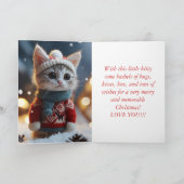 COZY KITTY GRANDAUGHTER CHRISTMAS CARD DANKESKARTE (Innenseite)