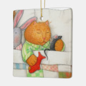 COZY KITTY Keramik Keramikornament (Links)