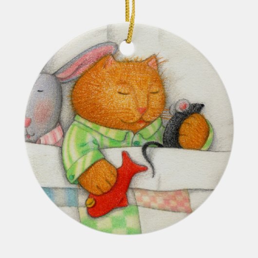 COZY KITTY Keramik Ornament (Vorne)