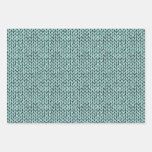 Cozy Knit Pattern Wrapping Paper Set Geschenkpapier Set (Vorderseite)