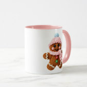 Cozy Knitted Gingerbread Winter Character Tasse (VorderseiteRechts)