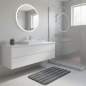 Cozy Knitted Pattern Black and Gray  Badematte