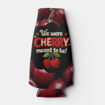 Cozy knitted-style typography and adorable cherry