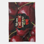 Cozy knitted-style typography and adorable cherry geschirrtuch (Vertikal)