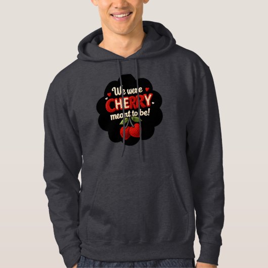 Cozy knitted-style typography and adorable cherry hoodie (Vorderseite)