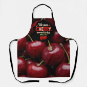 Cozy knitted-style typography and adorable cherry  schürze (Vorderseite)