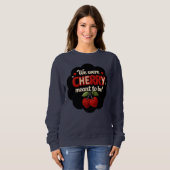 Cozy knitted-style typography and adorable cherry sweatshirt (Vorne ganz)