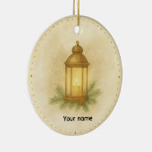 Cozy Lantern Winter Wall Clock – MerryMist Warm Gl Keramik Ornament (Rechts)