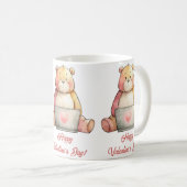 Cozy Laptop Bär Valentinstag Kaffeetasse (VorderseiteRechts)