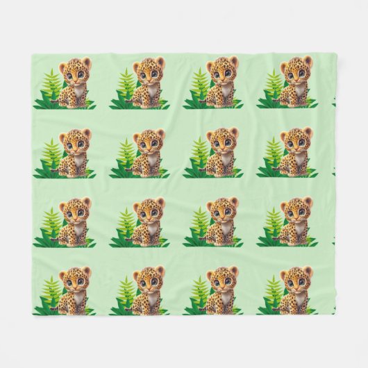 Cozy Leopard Fleece Blanket (Vorderseite (Horizontal))