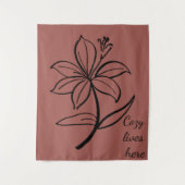Cozy Lives Here | Warm Minimalist Botanical Wall T Wandteppich (Vorderseite)