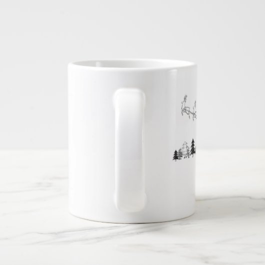 Cozy Lodge Christmas Mug – Warm Winter Cocoa Cup Jumbo-Tasse (Rückseite)