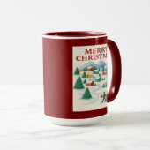 Cozy Merry Christmas Winter Village Mug Tasse (VorderseiteRechts)