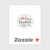 Cozy Merry Christmas Winter Wonderland Design Aufkleber (Blatt)