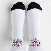 Cozy Merry Christmas Winter Wonderland Design Socken (Oben)