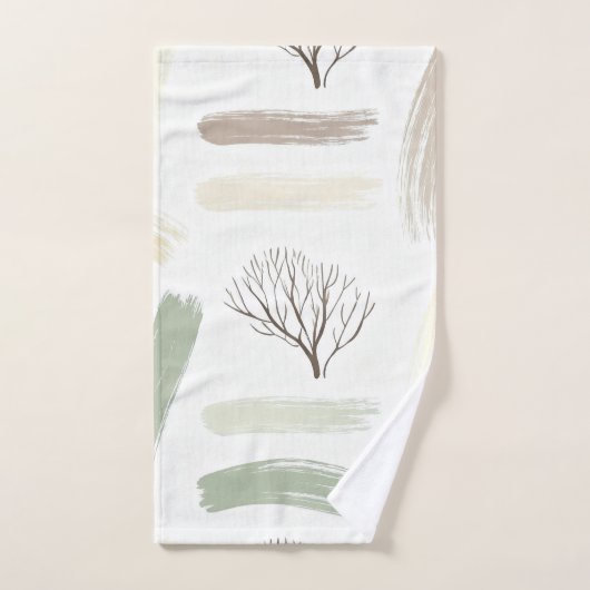 Cozy  Minimal Winter Aesthetic Pattern   Badhandtuch Set (Handtuch)