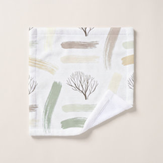 Cozy Minimal Winter Aesthetic Pattern Badhandtuch Set