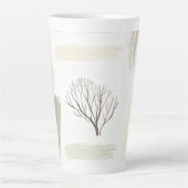 Cozy Minimal Winter Aesthetic Pattern Milchtasse (Vorderseite)