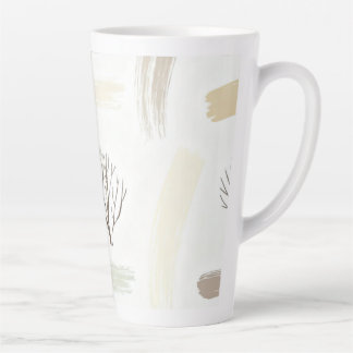 Cozy Minimal Winter Aesthetic Pattern Milchtasse