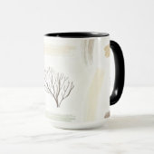 Cozy Minimal Winter Aesthetic Pattern Tasse (VorderseiteRechts)