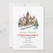 Cozy minimalist Christmas scene holiday invitation Einladung (Vorderseite)