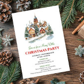 Cozy minimalist Christmas scene holiday invitation Einladung