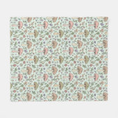 Cozy Mint Green Fungi | Gender Neutral Baby Shower Fleecedecke (Vorderseite (Horizontal))