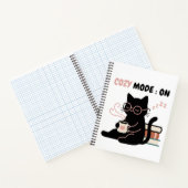 Cozy-Modus An Süße Schwarze Katze Kaffee Bücher T- (Innenseite)