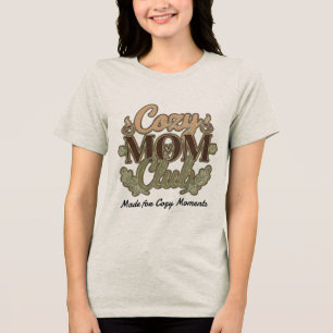 Cozy Mom Club Retro Kaffee Liebhaber Design Tri-Blend Shirt