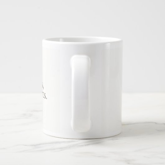 Cozy Moments, Warm Hearts | Minimalist Christmas Jumbo-Tasse (Rückseite)