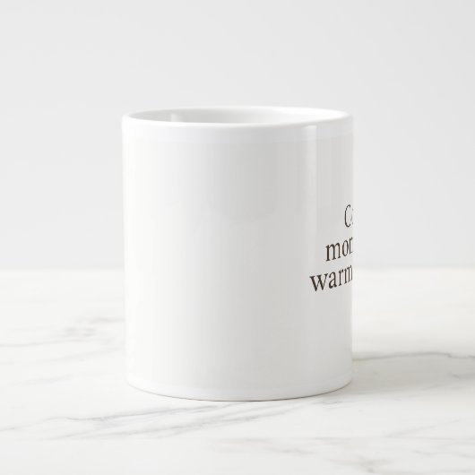 Cozy Moments, Warm Hearts | Minimalist Christmas Jumbo-Tasse (Vorderseite)