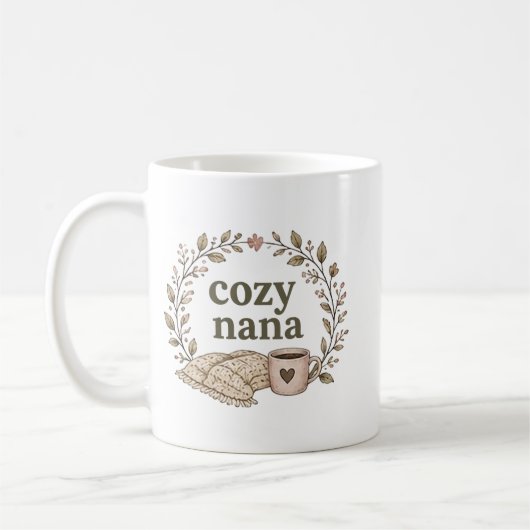 Cozy Nana's Kitchen Boho Blumen-Design | Süßes Ges Kaffeetasse (Links)