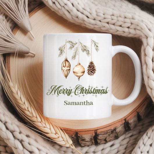Cozy neutral Nordic minimalist art custom name Kaffeetasse