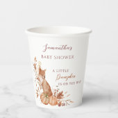 Cozy Neutral Woodland Fox Pumpkin Party Pappbecher (Vorderseite)