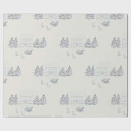 Cozy New England Christmas Home Geschenkpapier