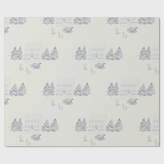 Cozy New England Christmas Home Geschenkpapier (Flach)